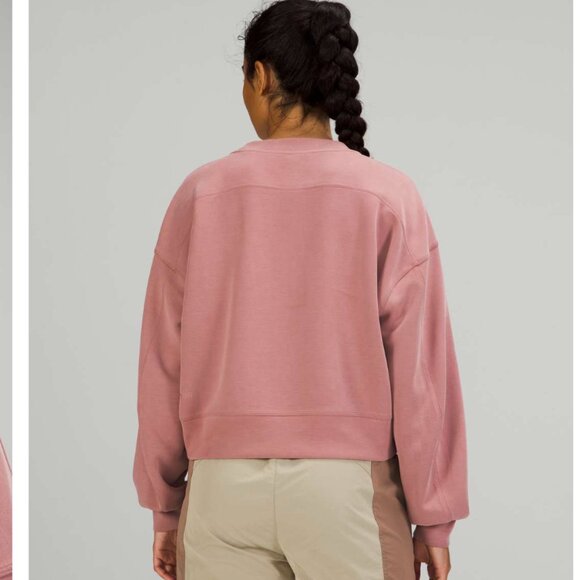 Lululemon Perfectly Oversized Cropped Crew *Softstreme - Spiced Chai - Picture 7 of 14